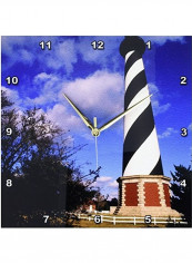 Cape Hatteras Lighthouse North Carolina Wall Clock Multicolour 13x13inch