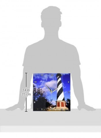 Cape Hatteras Lighthouse North Carolina Wall Clock Multicolour 13x13inch