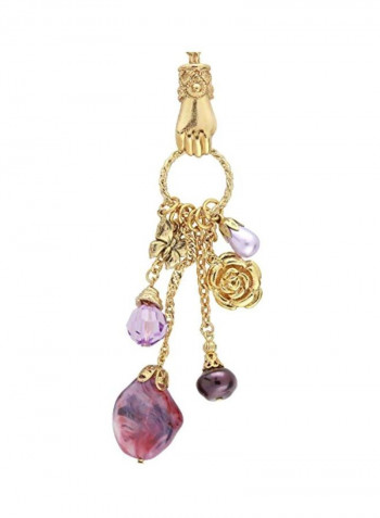 14 Karat Gold Plated Metal Charm Necklace