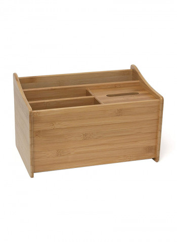Bamboo Wood Multipurpose Organizer Brown