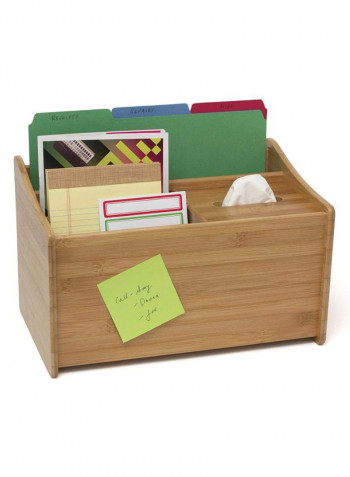 Bamboo Wood Multipurpose Organizer Brown