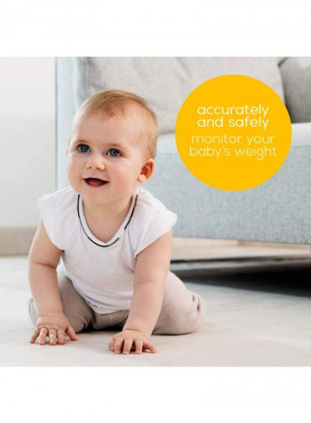 Digital Baby Weighing Scale White/Yellow/Brown 22x2x12.2inch