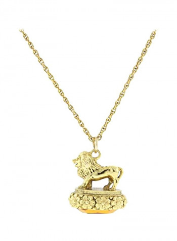 14 Karat Gold Plated Cecil The Lion Necklace