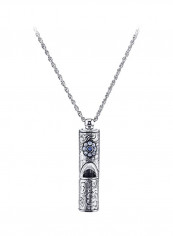 2-Piece Flower Stone Studded Pendant Necklace Set