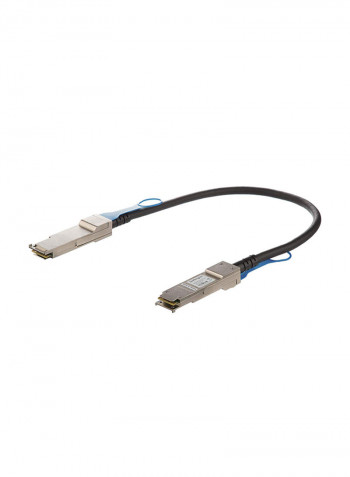 QSFP+ To QSFP+  Direct Attach Cable Silver/Black
