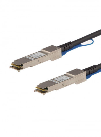QSFP+ To QSFP+  Direct Attach Cable Silver/Black