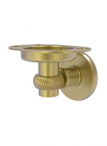 Continental Collection Twist Accents Tumbler Toothbrush Holder Gold 4.5x3.5x2inch