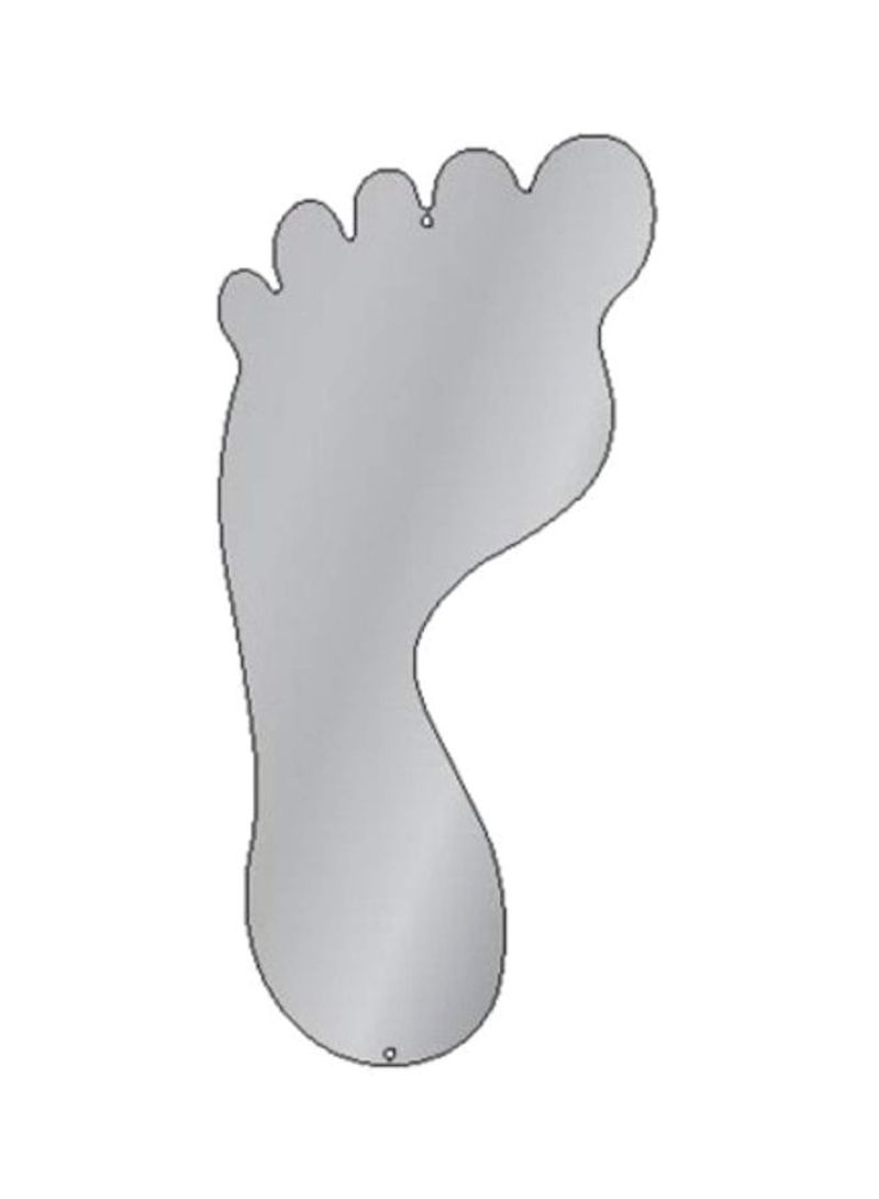 Foot Shaped Mirror Silver