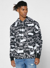 Text Print Long Sleeve Hoodie Black reviews Text Print Long Sleeve Hoodie Black
