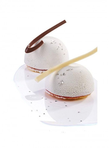 4-Piece Chocolate Decoration Mould Set Beige 108x17millimeter