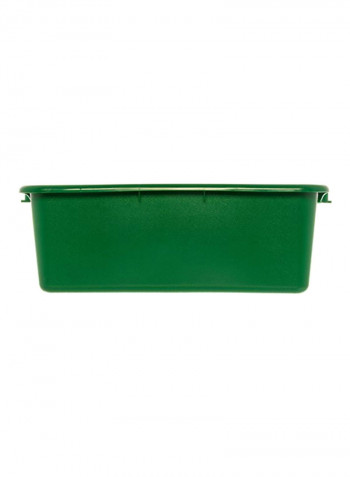 Ergonomic Wash Basin Tote Box Green 7x15.5inch