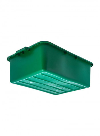 Ergonomic Wash Basin Tote Box Green 7x15.5inch