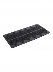 Fantasy Tricot Decor Mat Black/Grey 15.74x7.87x0.07inch