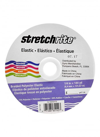 Polyester Elastic Spool White 5 x 3.5 x 5inch
