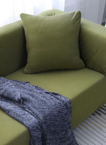 Solid Pattern Sofa Slipcover Green 235-300centimeter