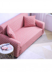Sweet Flower Pattern Sofa Slipcover Red/White 190 - 230centimeter