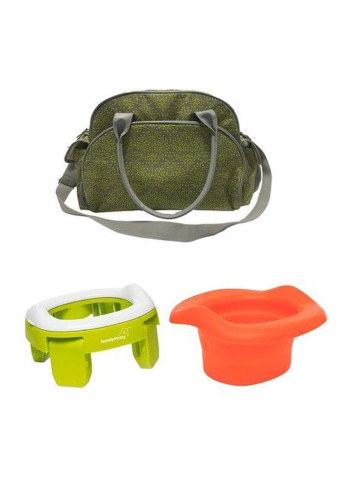 3-Piece Diaper Bag With Roxy Handy Potty And Liner Set