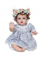 Realistic Silicone Baby Doll with Crown Garland