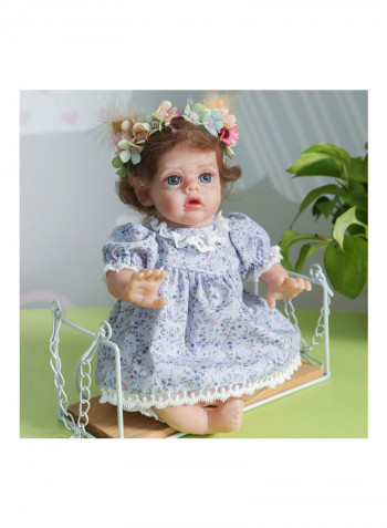 Realistic Silicone Baby Doll with Crown Garland