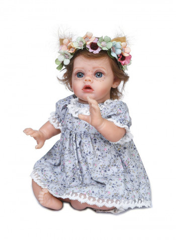 Realistic Silicone Baby Doll with Crown Garland