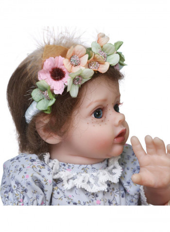 Realistic Silicone Baby Doll with Crown Garland