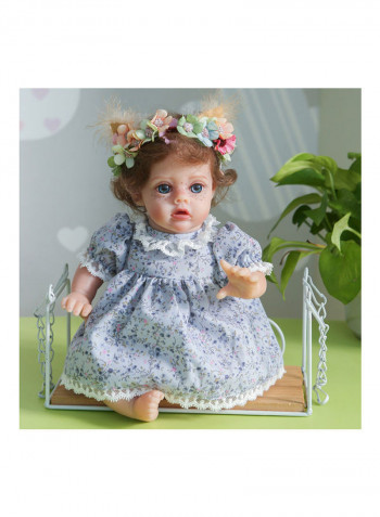 Realistic Silicone Baby Doll with Crown Garland