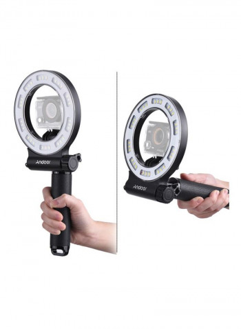 Waterproof LED Diving Fill Light 17.3x14.5x1.7centimeter Black/White