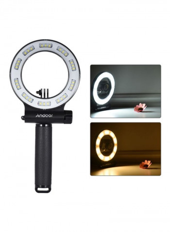 Waterproof LED Diving Fill Light 17.3x14.5x1.7centimeter Black/White