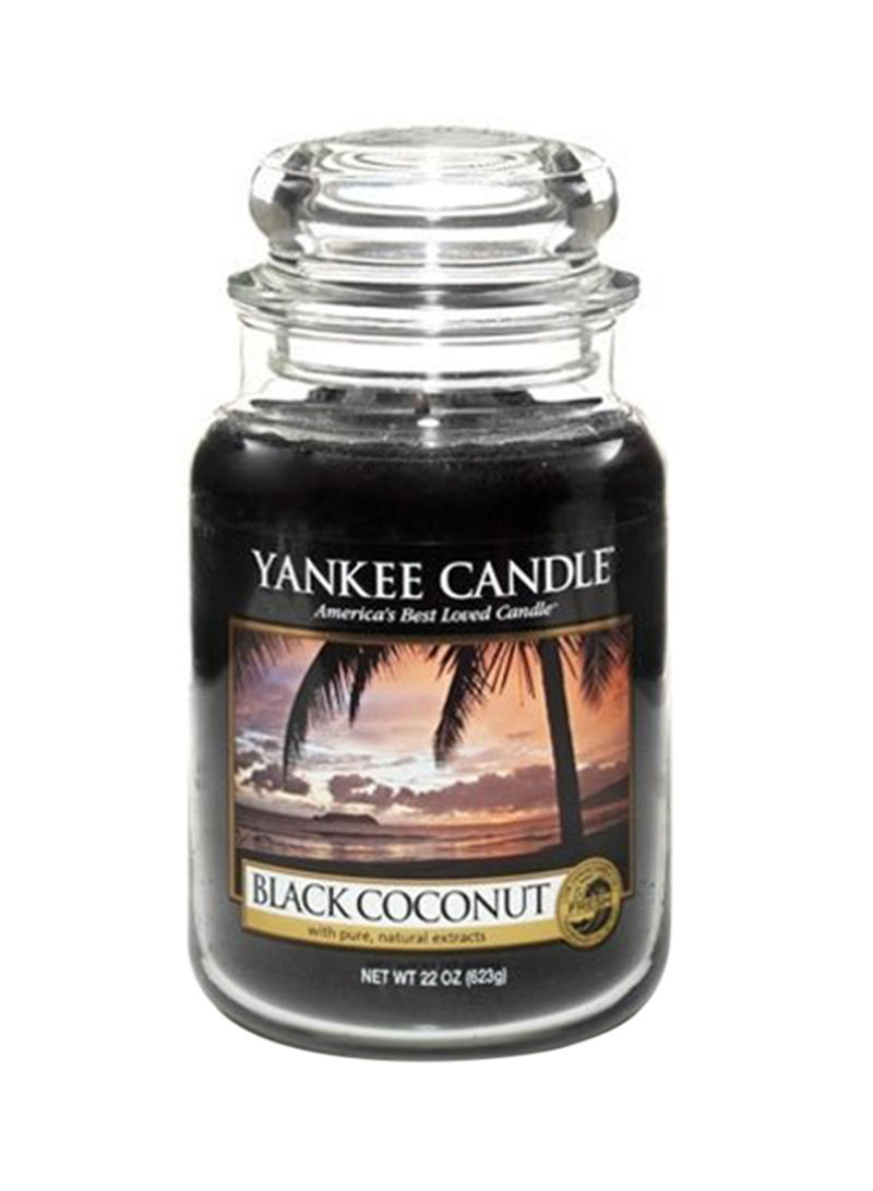 Yankee Candle 22 Ounce Housewarmer Jar Candle, Large, Black Coconut