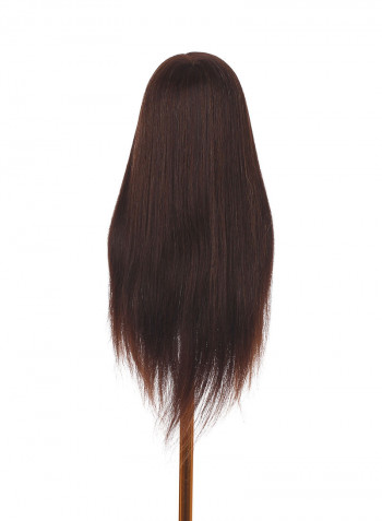 24 Inch Mannequin Head with Shoulder For Salon Cosmetology أسود 36.5 X 18 X 28سم