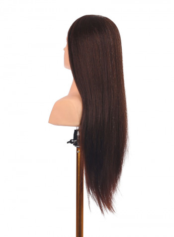 24 Inch Mannequin Head with Shoulder For Salon Cosmetology Brown 36.5 X 18 X 28cm