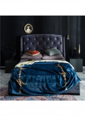 Plaid Pattern Soft Blanket Cotton Blue 150x200centimeter