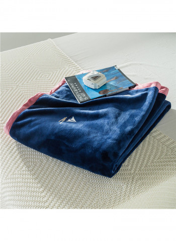 Sail Boat Print Soft Blanket Cotton Blue 150x200centimeter