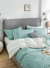 4-Piece Comfortable Single Size Printed Bedding Set Cotton Multicolour 150x200cm