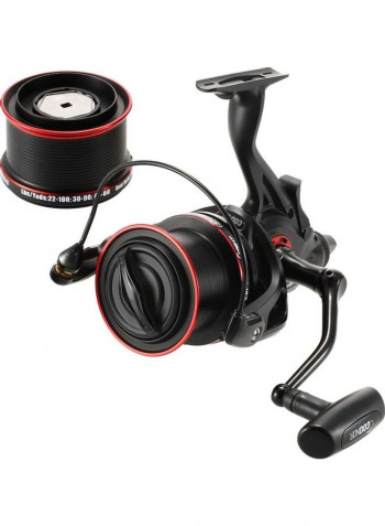 Ball Bearings Spinning Fishing Reel With Interchangeable Collapsible Handle 21x21x12.5cm
