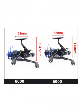 Carp Wheel Double Rocker Arm Full Metal Fishing Reel 18x18x18cm
