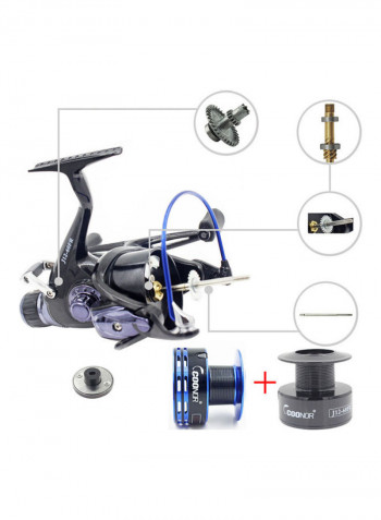 Carp Wheel Double Rocker Arm Full Metal Fishing Reel 18x18x18cm