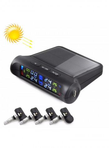 Solar Powered Internal Tire Pressure Monitor With LCD Display