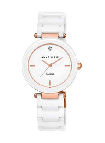 Women's Diamond Accented Ceramic Analog Watch