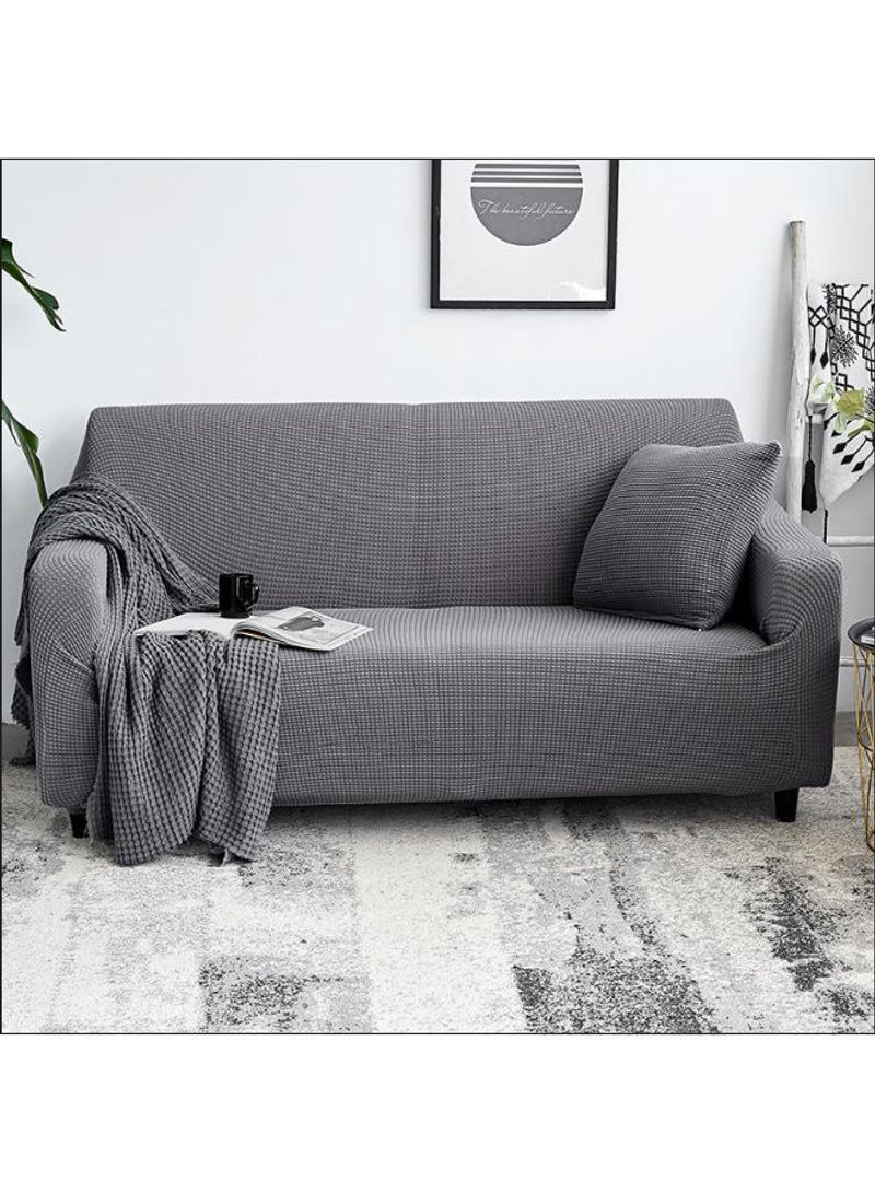 Stretchable Knitted Sofa Couch Slipcover Grey