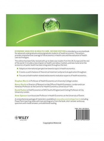 Economic Analysis In Healthcare Paperback 2