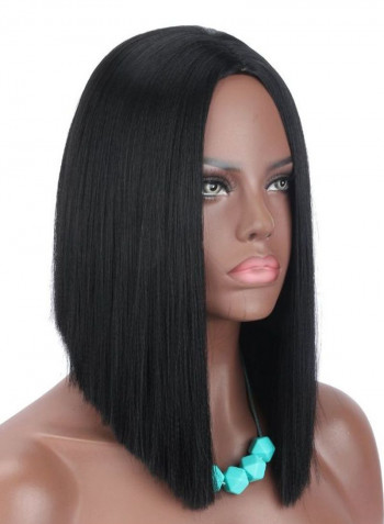 Synthetic Natural Short Straight Hair Wig Black