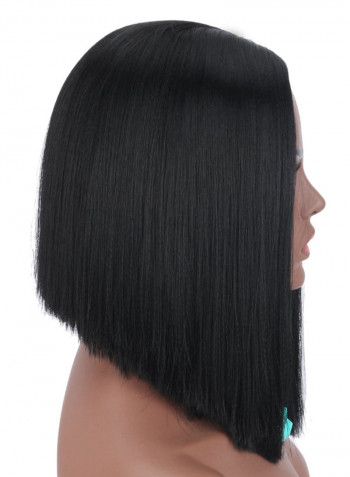 Synthetic Natural Short Straight Hair Wig Black