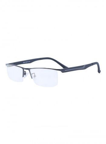 Men's Semi Rimless Eyeglasses Frame - Lens Size: 55 mm