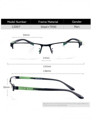 Men's Semi-Rimless Eyeglasses