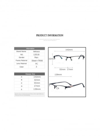 Men's Semi-Rimless Eyeglasses