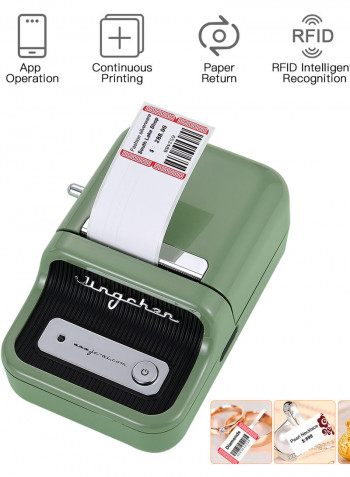 Wireless Thermal Label Printer Green