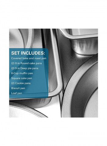 12-Piece Bakeware Set Grey