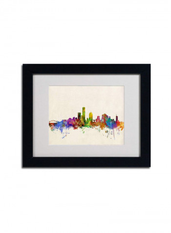 Milwaukee Skyline Wall Art Multicolour 11 x 14inch
