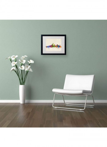 Milwaukee Skyline Wall Art Multicolour 11 x 14inch